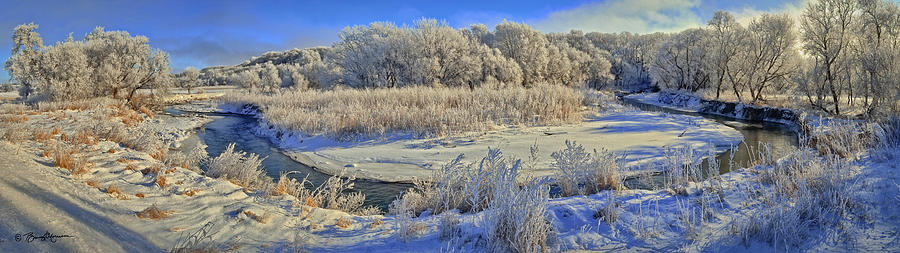 Frost Along the Creek - Panorama Photograph by Bruce Morrison