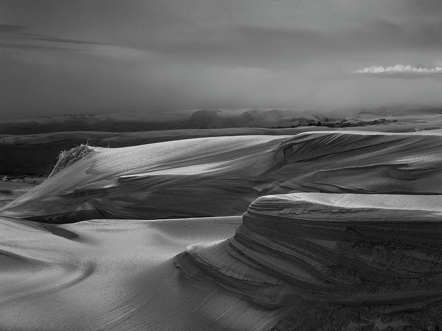Frost on Sand Monochrome Photograph by Robert Potts