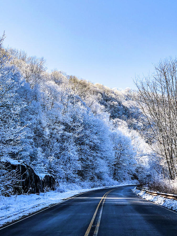 Frost on the Cherohala Skyway  Photograph by Kelly Kennon