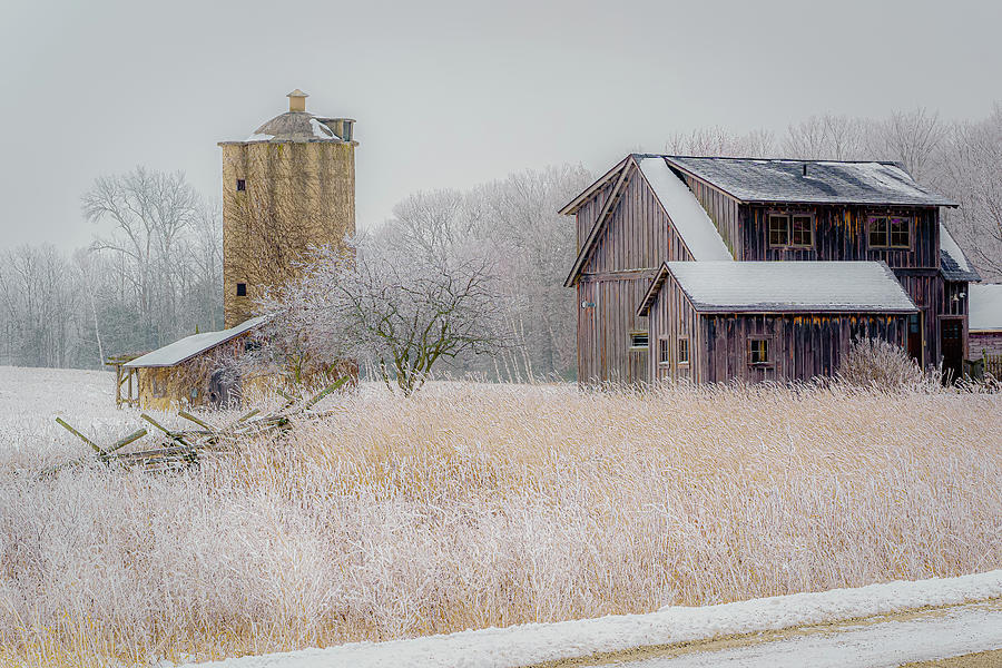 Frosted Farm Photograph by David Heilman