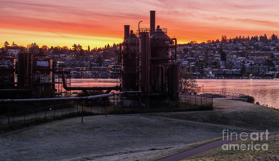 Frosted Gasworks Park Sunrise Photograph