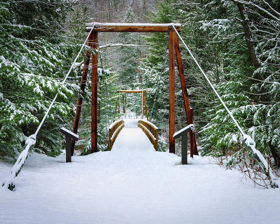 Winter Crossing at Lincoln Woods Photograph by NorthEast Creativity Winter Crossing at Lincoln Woods Photograph by NorthEast Creativity