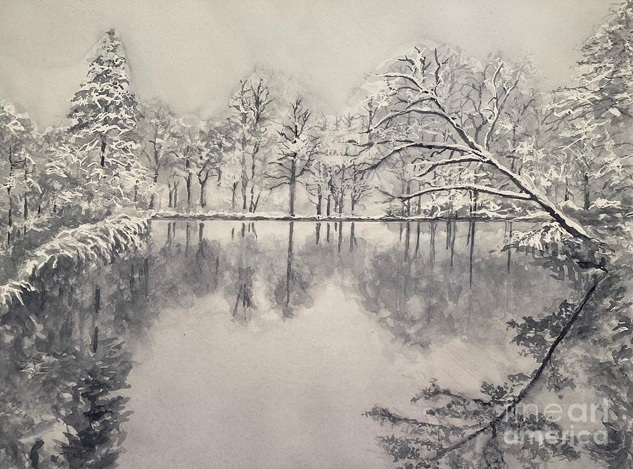 Frosted Reflections Painting by Karen Ann