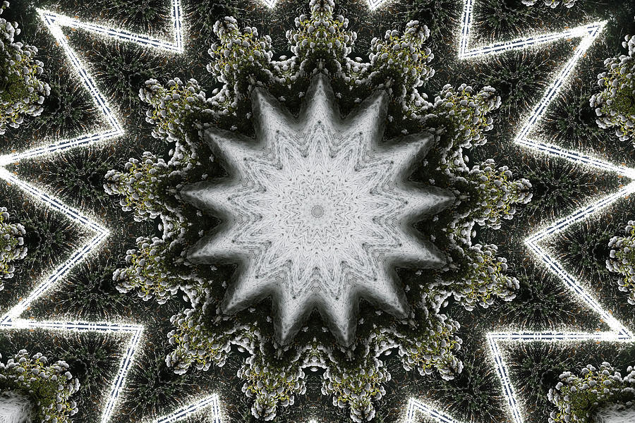 Frosted Snowflake - Kaleidoscope Mixed Media