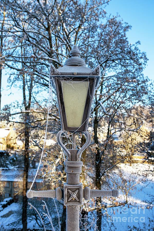 Frosty Lamp Post in the Cotswolds Photograph by Tim Gainey