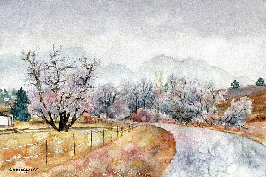 Frosty Marshall Morning Painting by Anne Gifford