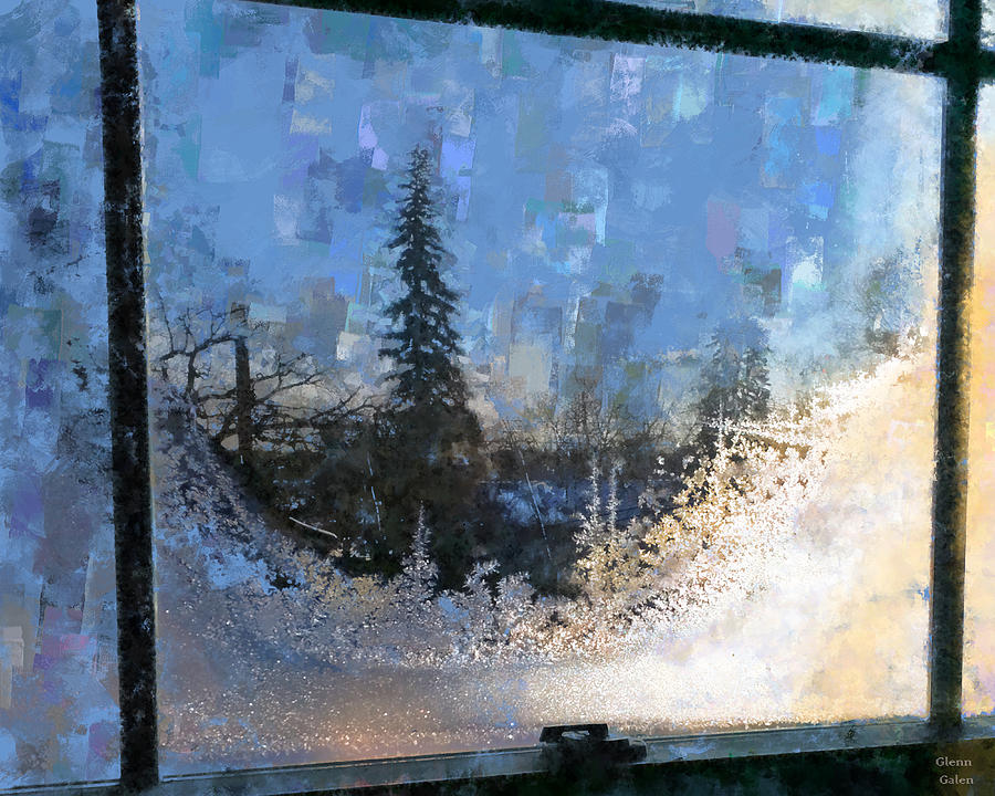 Frosty Morning Window Painting by Glenn Galen