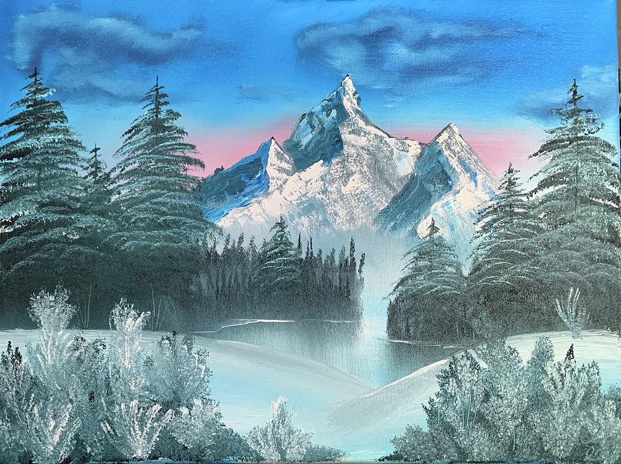 Frosty mountain Painting by George Mathers - Fine Art America