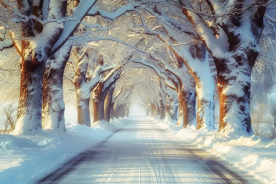 Frosty Path In The Winter Wonderland Photograph