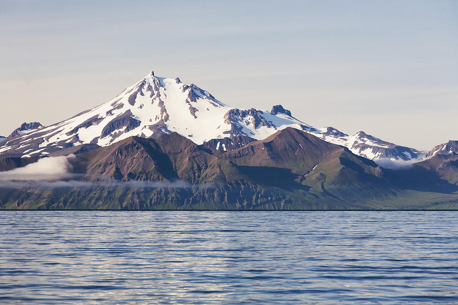 Frosty Peak Volcano On The Alaska Peninsula In Summertime Photograph by Scott Dickerson / Design Pics