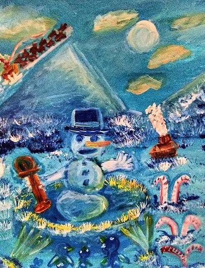 Frosty Reception Painting by Andrew Blitman