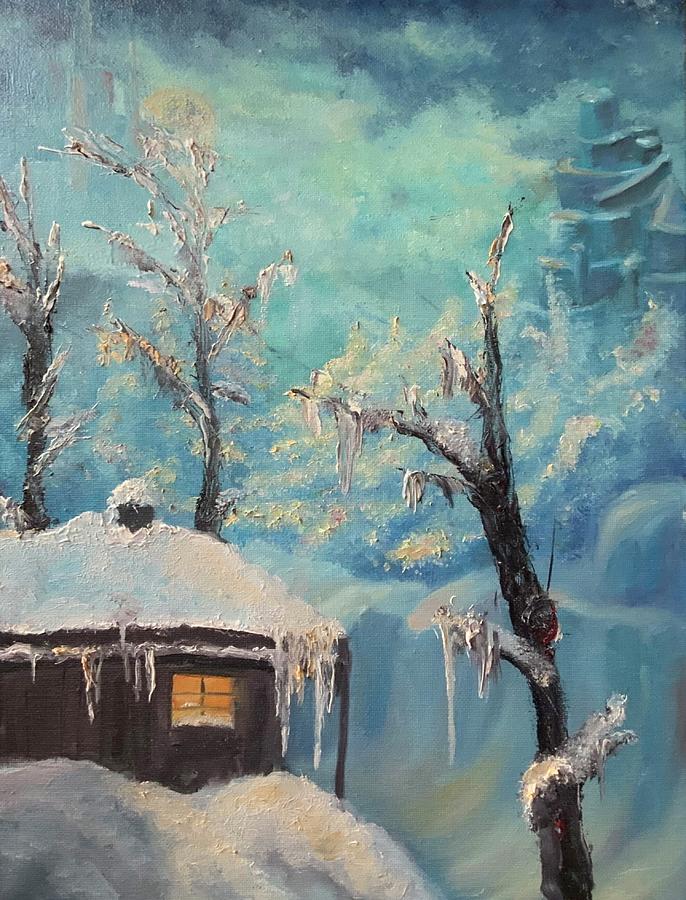 Frosty Tales Painting by Medea Ioseliani