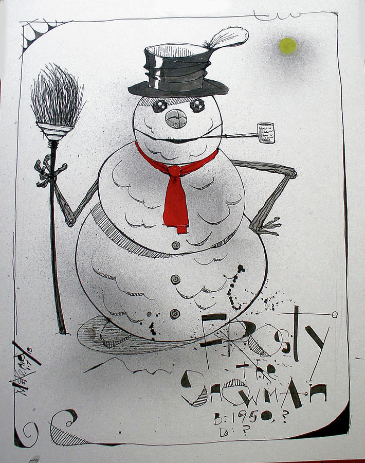 Frosty the Snowman Drawing by Phil Mckenney