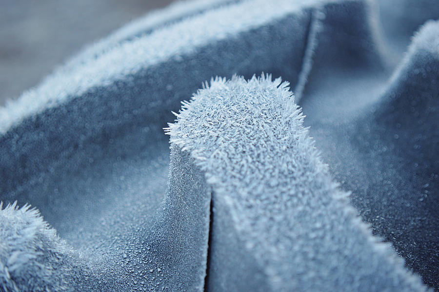 Frosty Tractor Tire Macro Photograph by Gaby Ethington