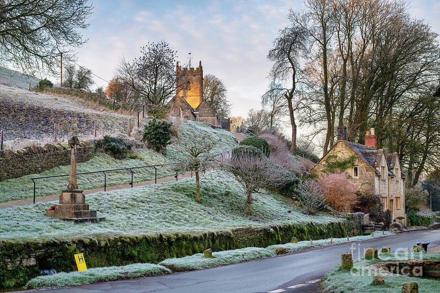 Frosty Winter Across Compton Abdale in the Cotswolds Photograph by Tim Gainey