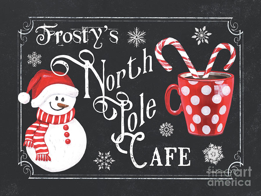 Christmas Painting - Frostys North Pole Cafe by Debbie DeWitt
