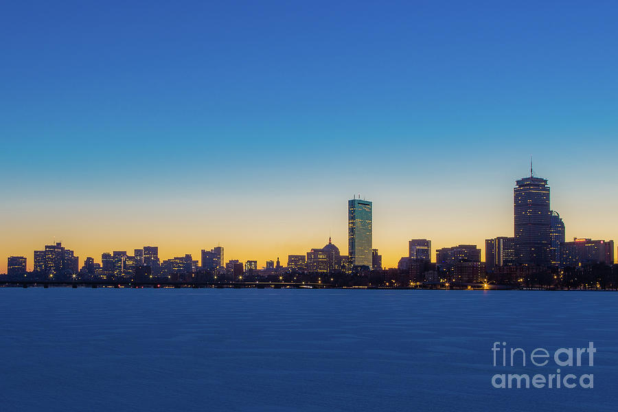 Frozen Boston Skyline Photograph by Ryan McKee Fine Art America