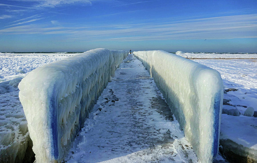 Frozen Bridge Photograph by Linda Scarborough - Pixels