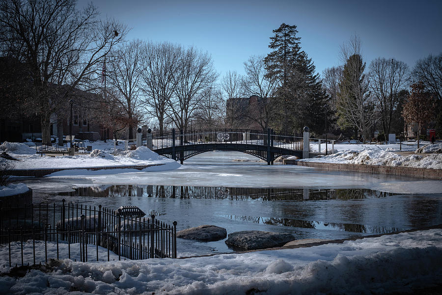 Frozen College Pond Photograph by Wendy Carrington