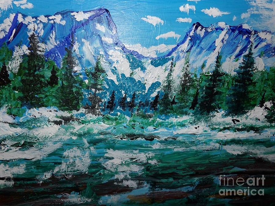 Frozen Colorado Mountains Painting by Patrick Grills