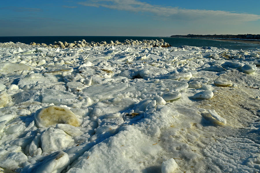 Frozen Corporation Beach Photograph by Dianne Cowen Cape Cod ...