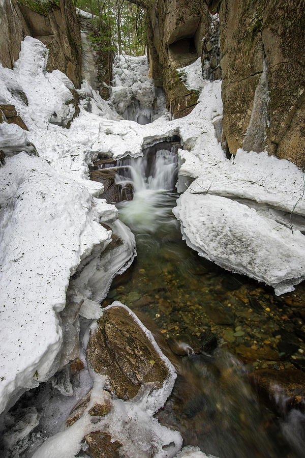 Frozen Dixville Flume Photograph by White Mountain Images