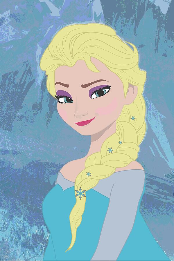 Frozen - Elsa Digital Art by Troy Arthur Graphics