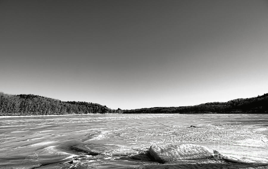 Frozen Kennebec River in Winter Photograph by Olivier Le Queinec