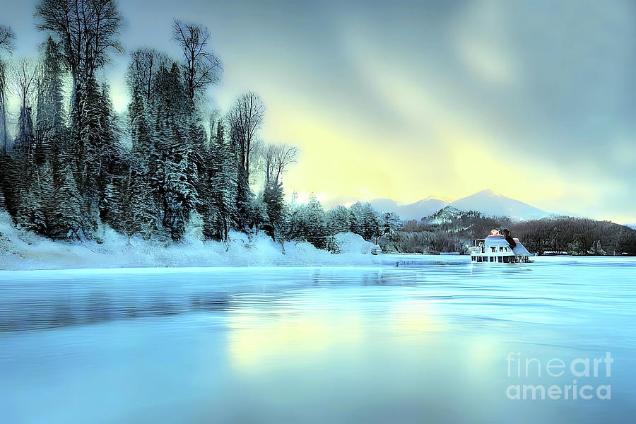 Frozen Lake  Digital Art by Elaine Manley