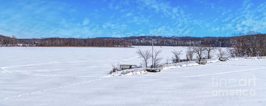 Frozen Lake Springfield Pano Photograph by Jennifer White