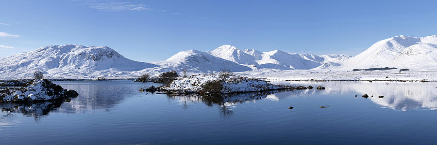 Frozen Lochan na h-Achlaise c Ranoch Moor scotland Photograph by Sonny Ryse