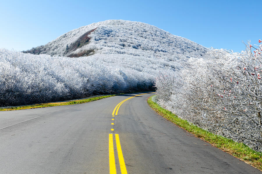 Frozen mountains on the Blue Ridge Parkway Photograph by Kat Clay