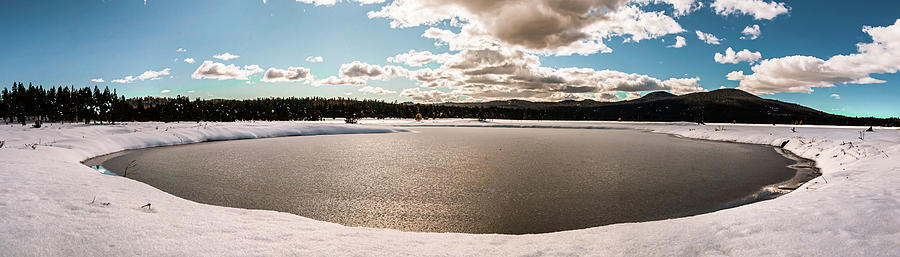 Frozen Pond Panorama Photograph by Mike Lee
