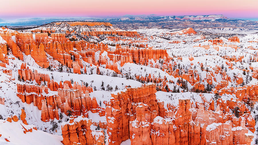 Nature Photograph - Frozen Bryce Canyon by Radek Hofman