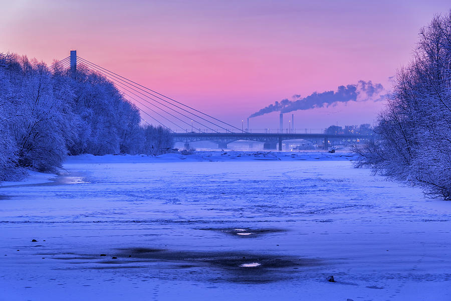 Frozen River On Winter Dawn Photograph by Artur Bogacki