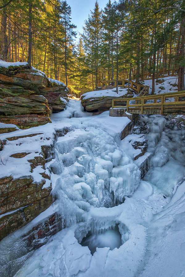 Frozen Sabbaday Falls Photograph