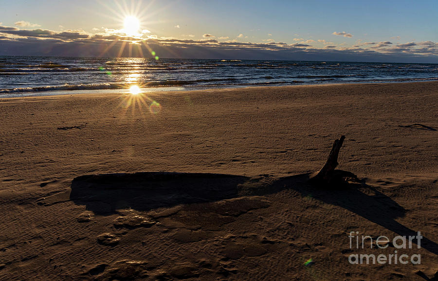 Frozen sand sunrise 2 Photograph by Eric Curtin