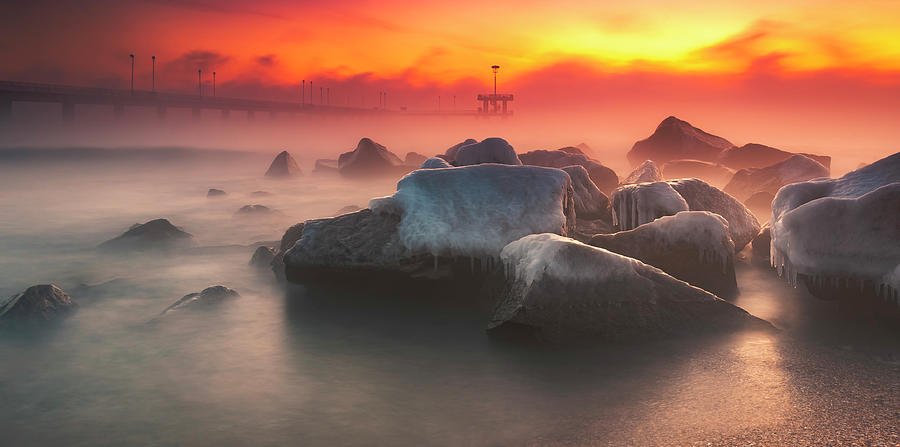 Frozen Seacoast Photograph by Evgeni Dinev