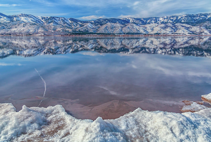 Frozen Shoreline at Big Washoe Lake Photograph by Marc Crumpler