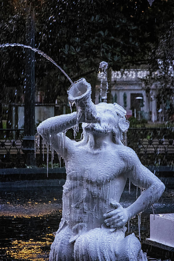 Frozen Statue Photograph by Tom Singleton