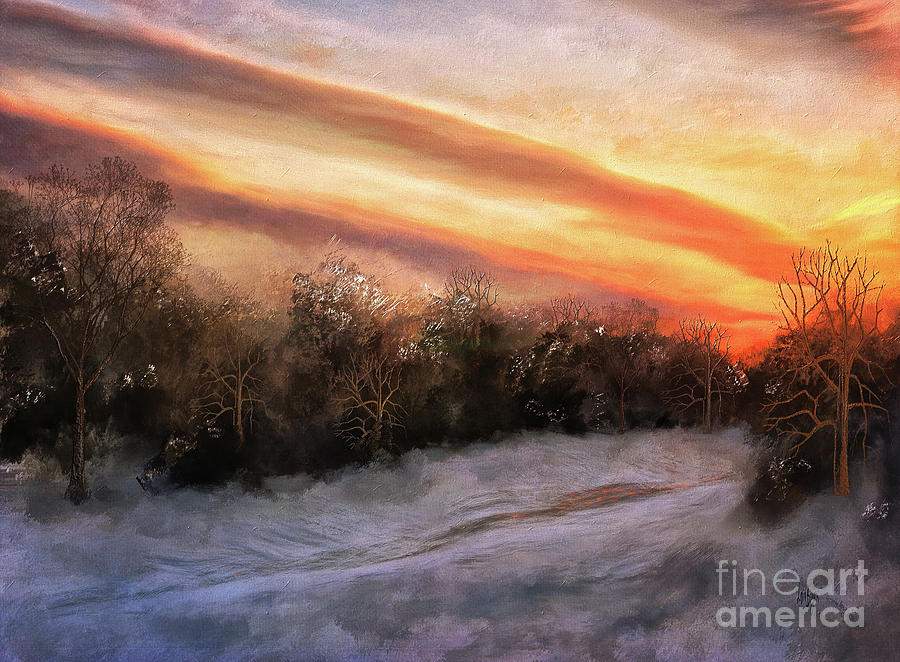 Frozen Sunset Digital Art by Lois Bryan