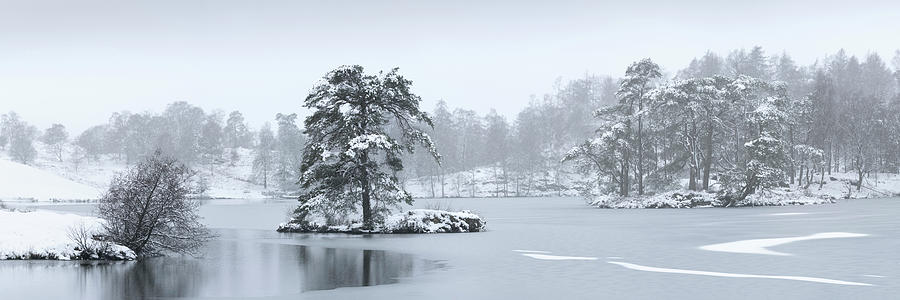 Frozen tarn hows covere din snow lake district Photograph by Sonny Ryse
