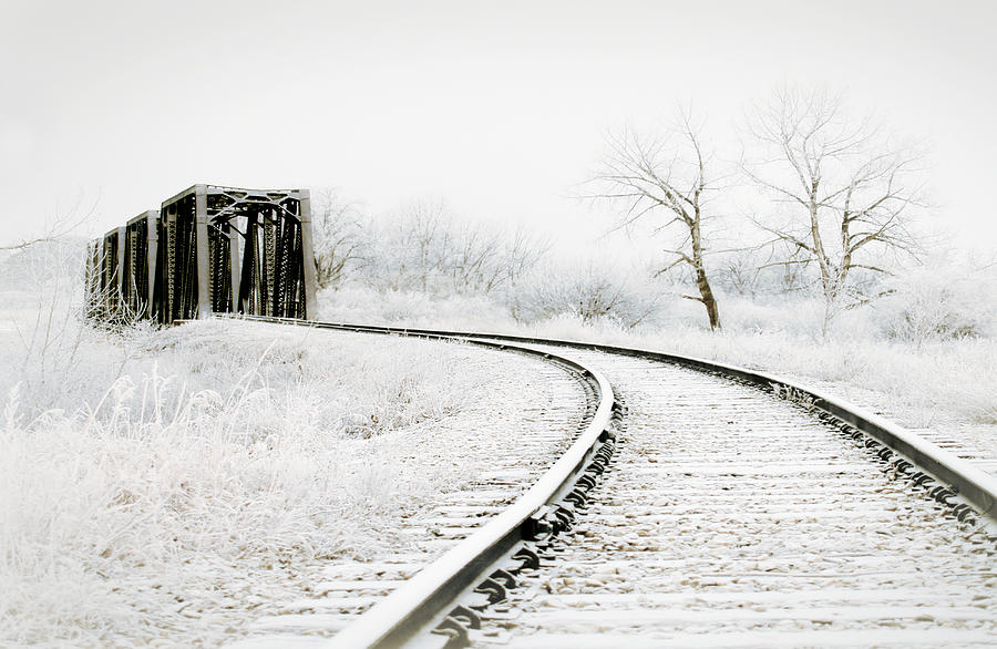 Frozen Train Tracks Photograph by Susan Hope Finley