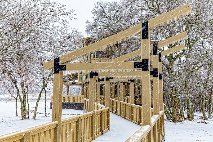 Frozen Walkway Photograph by Kelley King