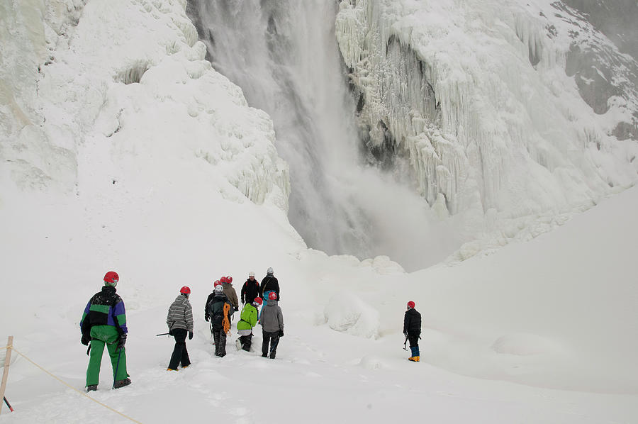 Frozen Waterfall Montmorency Photograph by Lieve Snellings