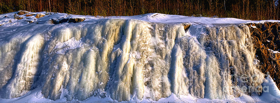 Frozen Waterfall Panoramic  Photograph by Olivier Le Queinec