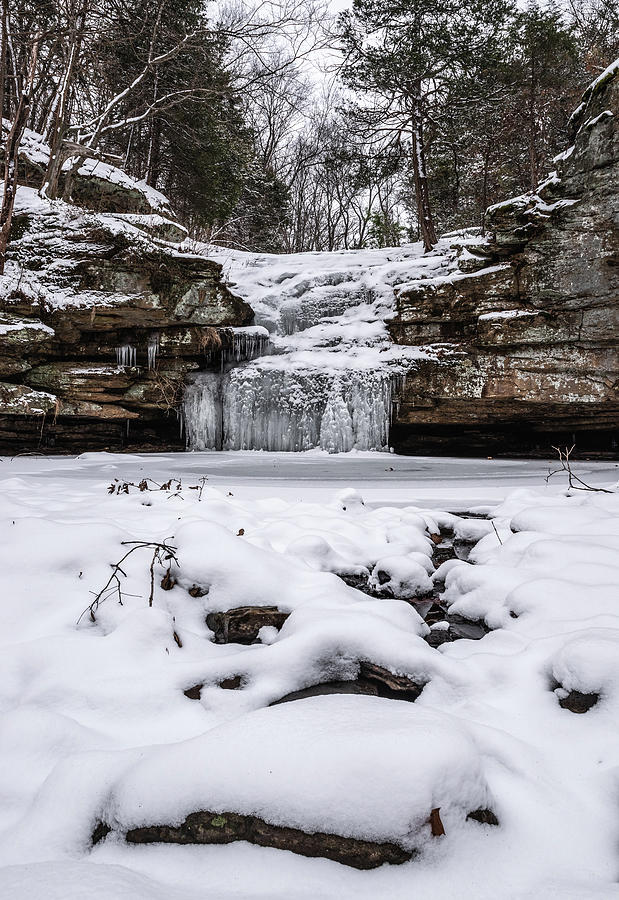 Frozen Winter Falls Photograph by Grant Twiss