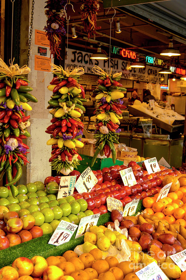 Fruit and Vegetable market in Seattle, Washington with beautiful produce at great prices Photograph by Gunther Allen
