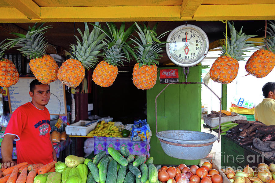 Fruit and vegetable market Panama Photograph by James Brunker