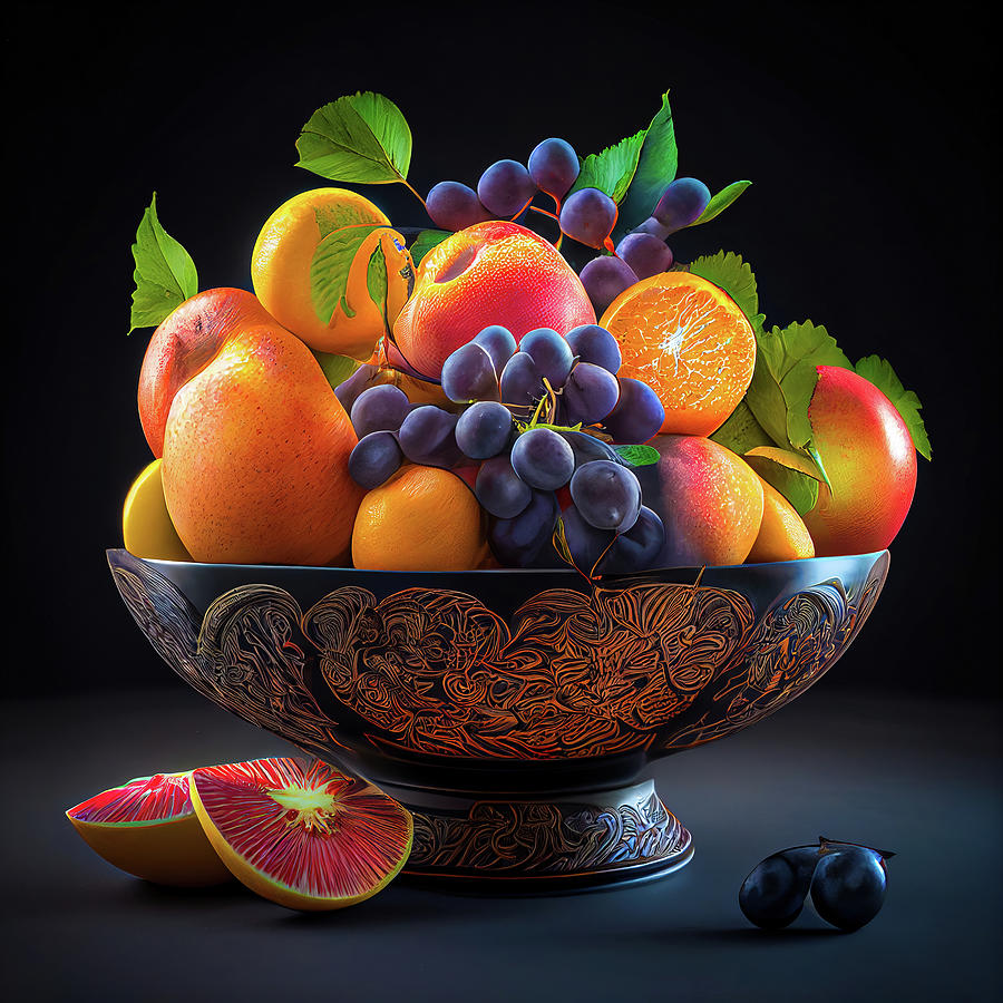 Fruit Bowl 03 Kitchen Decor Digital Art By Matthias Hauser - Fine Art 